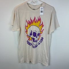 NWT Brisco Brands Flame Skull Everything is Fine T Shirt Sz L