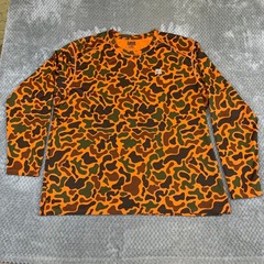 Alaskan Hardgear Duluth Trading Co Mens XL Tall Orange Camo Long Sleeve Shirt