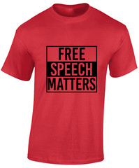 FREE SPEECH MATTERS MENS T SHIRT UK UNITED KINGDOM GOVERNMENT POLITICS TOP