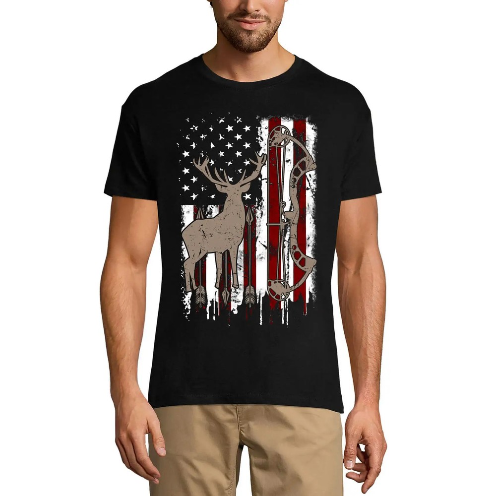 Men’s Graphic T-Shirt Hunting Deer Us Flag – Hunter Eco-Friendly Limited Edition