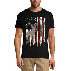 Men’s Graphic T-Shirt Hunting Deer Us Flag – Hunter Eco-Friendly Limited Edition