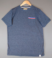 Free Planet Short Sleeve Pocket T Shirt Blue Men’s Size Medium Cotton Blend