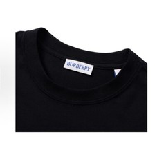 Burberry Logo Letter Print Round Neck Short Sleeve T-Shirt Men’s Black