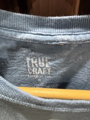 True Craft Skull Graphic T-Shirt Adult Size S Color Blue Mineral Wash