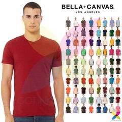 BELLA + CANVAS 3001-2 Unisex Jersey Retail Fit Plain Basic Blank Cotton T-Shirt