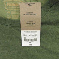 Foundry Shirt Mens 4XL Green Long Sleeve Everyday Casual Big Tall Polyester