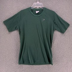 Gymshark T Shirt Men M Green Training Activewear Workout Gym Fitness Raglan