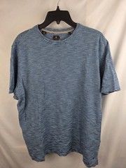 Left Coast Tee Shirt M Striped Blue Peru Cotton Casual Outdoors Comfort
