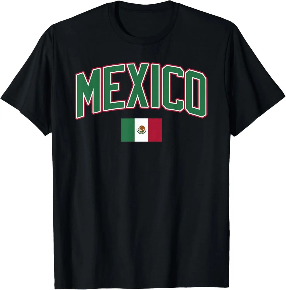 100% Cotton Unisex Mexico Flag Mexican Hispanic Siesta Pride Vintage T-Shirt