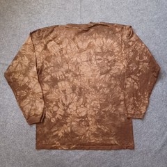 Vtg Back To Earth Nature Wear T Shirt Mens Large Brown Tie Dye Horses USA NWT