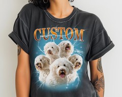 Custom Pet Portrait Personalized Comfort Tee Dog Cat Memorial Gift Shirt