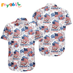 USA 250th Anniversary Button Shirt, Semiquincentennial Hawaii Shirt