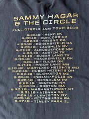 3XL Sammy Hagar & The Circle 2019 Concert Tour T Shirt Black Mens XXXL