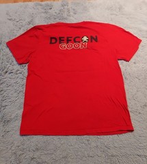 Defcon Goon Hacking Conference Tee Shirt Mens Large Red Graphic