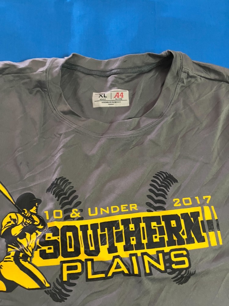 Southern Plains All Stars 2017 Softball Team T-Shirt Gray XL A4 Apparel