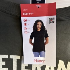 Veterans Day Tshirt Hanes Beefy T Large Green New With Tag 5180