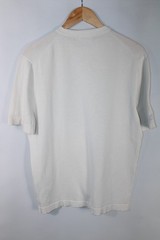 Suitsupply Men’s Medium Cream Color Crew Neck Cotton Silk Blend T-Shirt