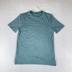 All in Motion Ventilated Pocket T-Shirt Mens Small Teal Side Slit Short Sleeve