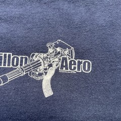 Vintage Y2K Dillon Aero MiniGun Firearms T Shirt Mens M Blue 2007 Shooting