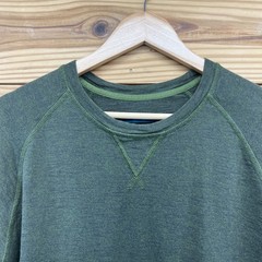 The North Face Shirt Mens Large Green Pullover Cotton Blend Thick Cotton B170