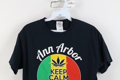 Vintage Y2K Streetwear Mens Small Faded 2013 Ann Arbor Hash Bash Weed T-Shirt
