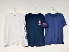 Lot of 6 Nike Under Armour Adidas Columbia Men’s Shirt Size XL Blue Dri-Fit Polo