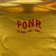 A Bathing Ape BAPE One Point Shark Face PONR Yellow T-Shirt Mens XL