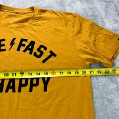FastHouse Live Fast Die Happy T-Shirt Mens Large Yellow