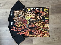 Heads or Tails Men’s Rainstones Beaded / Black / Tiger T-shirt Size XL
