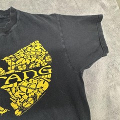 Wu-Tang Clan Shirt Mens Large Black Yellow Logo Graphic Rap Tee Hip Hop Music
