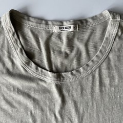 Buck Mason Shirt Men’s XL Gray Slub Curved Hem Tee Crew USA Made