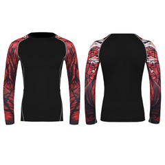 Men’s UPF 50+ Rash Guard Shirts Long Sleeve Swim Shirt Quick Dry Surfing/Diving