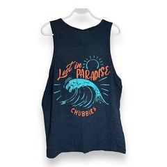 Men’s Chubbies The Giant Wave Tank Top Blue NWT Size Small