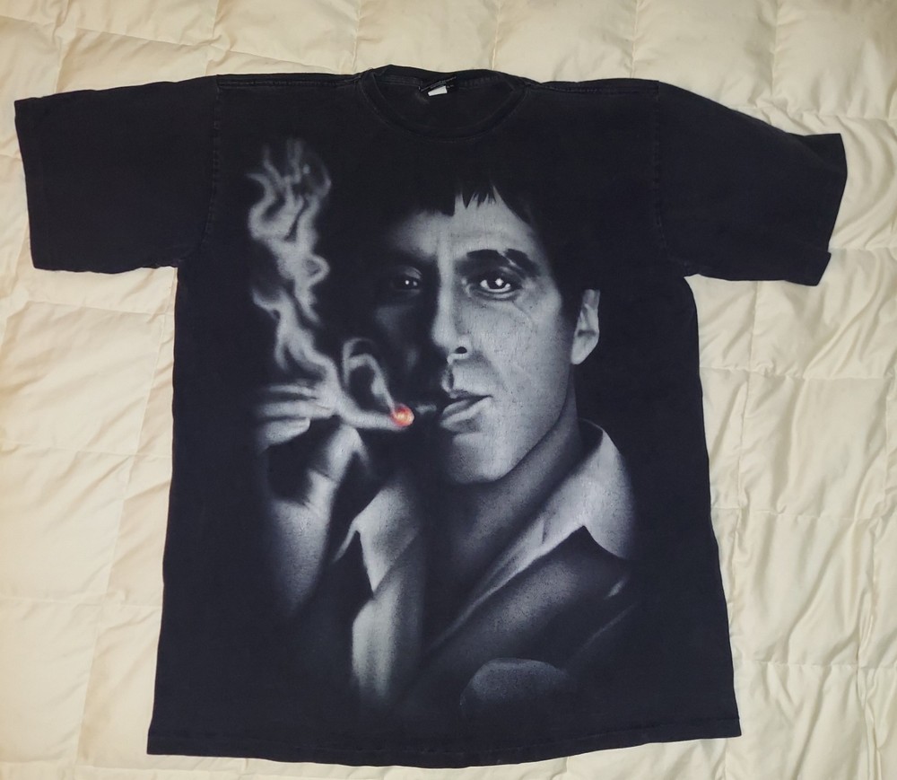 Vintage Scarface Clothing Co Tony Montana single stitch t shirt USA XL exc+