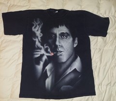 Vintage Scarface Clothing Co Tony Montana single stitch t shirt USA XL exc+