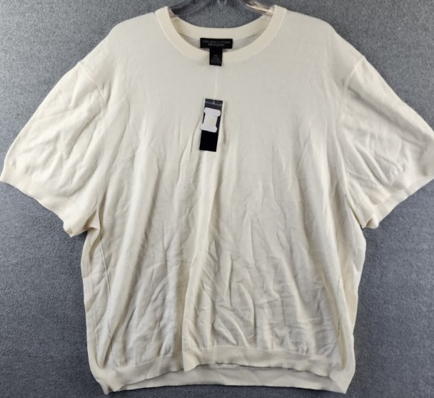 The Men’s Store at Bloomingdale’s Cashmere Blend Sweater Tee XXL Cannoli S/S