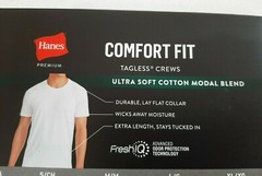 Hanes Premium Men’s 3 Pack Comfort Fit Crew T-Shirts Size Medium White X Length