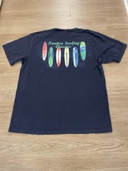 Vintage 90s Nautica Mens Medium Tshirt Navy Blue Surfer Classics Surfboard Retro