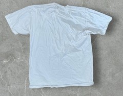 dirt track race car t shirt size large white graphic Crowd Pleaser retro