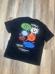 True Religion T-Shirt World Tour Black Graphic Short Sleeve | Mens Size Large