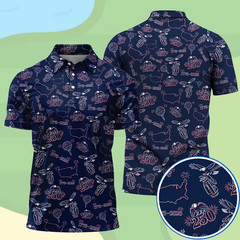 Men Patriotic Eagle & Liberty Golf Shirt USA 250th Anniversary 1776-2026 (S-5XL)