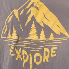 Explore T Shirt Mens Size Medium Gray Hiking Nature Outdoors