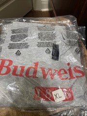 Budweiser 1876 T Shirt Adult XL gray and red Hanes crew neck mens