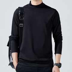 Mens Activewear Turtleneck Casual Long Sleeve Pullover Shirt Tops Undershirt