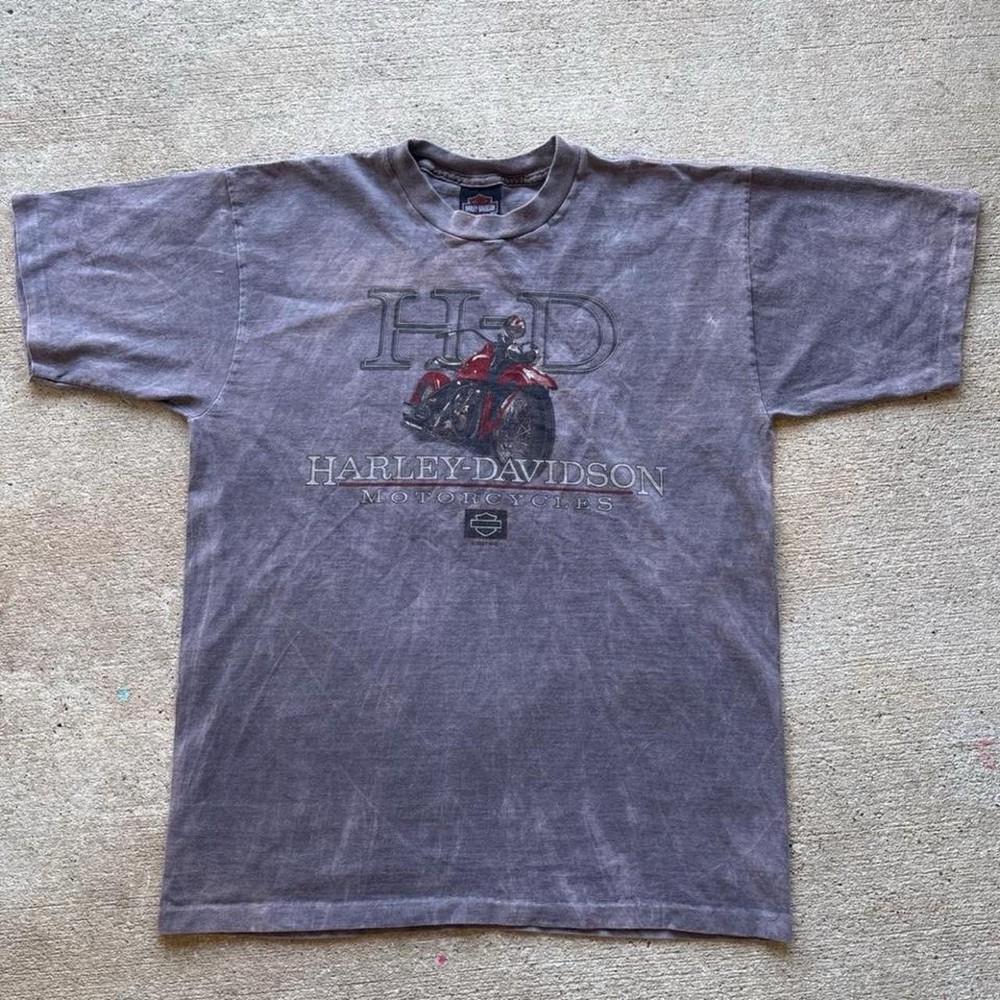 Harley Davidson Men’s Myrtle Beach PirateBiker Graphic Shirt Gray Medium Cotton