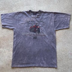 Harley Davidson Men’s Myrtle Beach PirateBiker Graphic Shirt Gray Medium Cotton