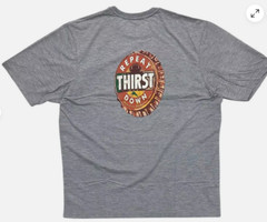 $45 TOMMY BAHAMA Heather Grey FOOTBALL BEER Relaxed Fit Short Sleeve T-shirt