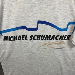 Vintage Michael Schumacher Shirt Mens Small Grey Dispo Formula 1 F1 AOP 1990s