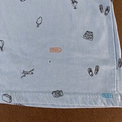 Steel & Jelly Mens XL Light Blue Travel Graphic Short Sleeve Crew Neck Tee *Flaw