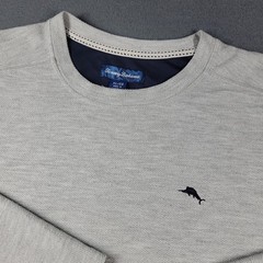 Tommy Bahama Mens Gray Long Sleeve Waffle Knit Crew Neck Shirt ZTB97769 Size XL